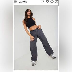 GARAGE Black Paxton Parachute Pant
